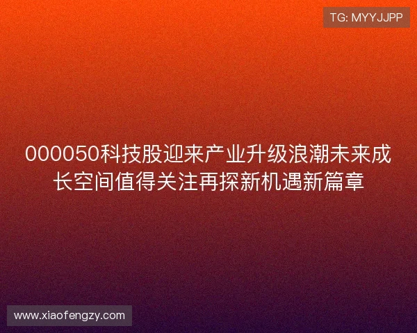 000050科技股迎来产业升级浪潮未来成长空间值得关注再探新机遇新篇章